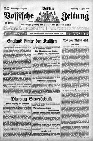 Vossische Zeitung vom 13.07.1930