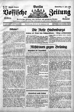 Vossische Zeitung vom 17.07.1930