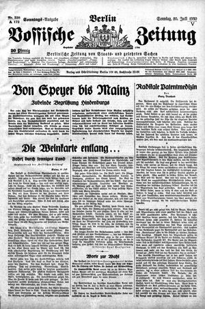 Vossische Zeitung vom 20.07.1930