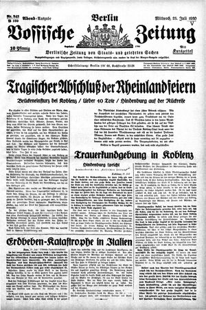 Vossische Zeitung on Jul 23, 1930