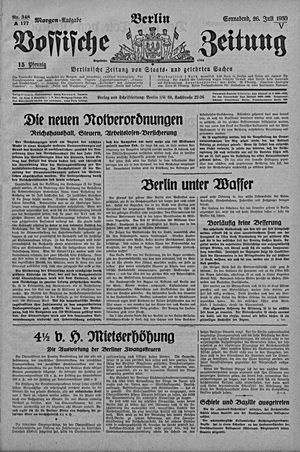 Vossische Zeitung vom 26.07.1930