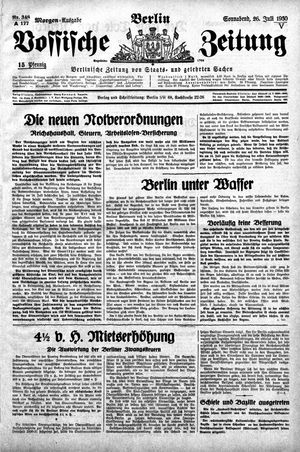 Vossische Zeitung vom 26.07.1930