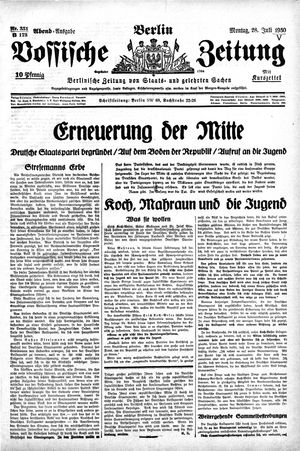 Vossische Zeitung vom 28.07.1930
