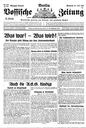 Vossische Zeitung vom 30.07.1930