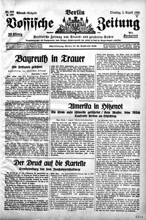 Vossische Zeitung vom 05.08.1930