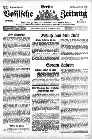 Vossische Zeitung vom 08.08.1930