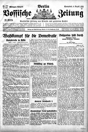 Vossische Zeitung vom 09.08.1930