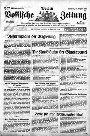 Vossische Zeitung vom 13.08.1930