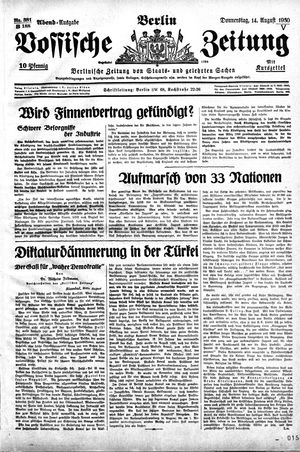 Vossische Zeitung vom 14.08.1930