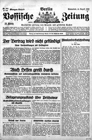 Vossische Zeitung vom 16.08.1930