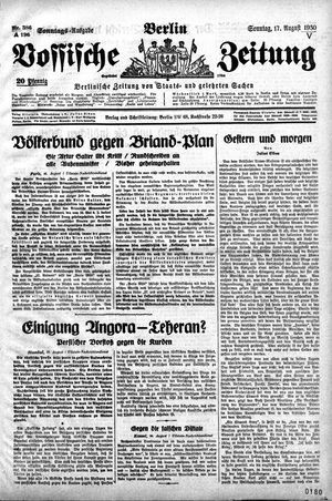 Vossische Zeitung on Aug 17, 1930