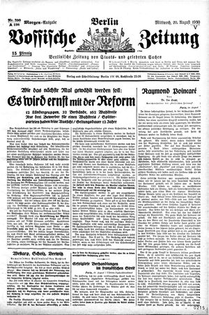 Vossische Zeitung vom 20.08.1930