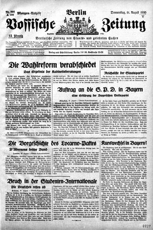 Vossische Zeitung vom 21.08.1930