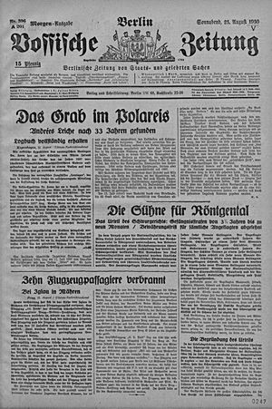 Vossische Zeitung vom 23.08.1930