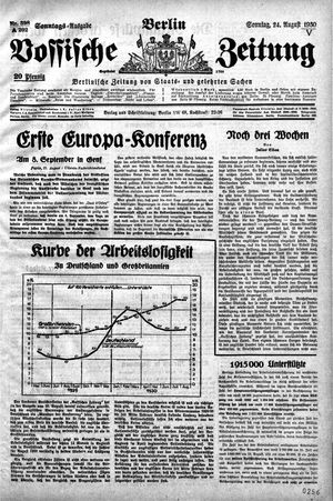 Vossische Zeitung vom 24.08.1930