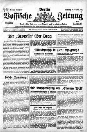 Vossische Zeitung vom 25.08.1930