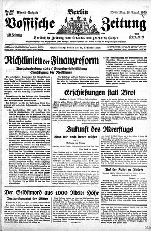 Vossische Zeitung vom 28.08.1930