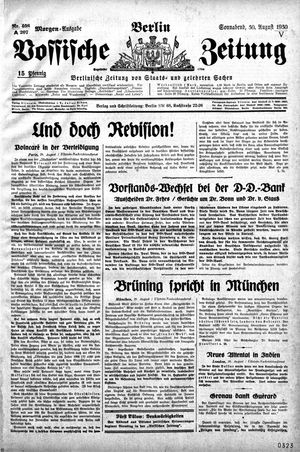 Vossische Zeitung vom 30.08.1930