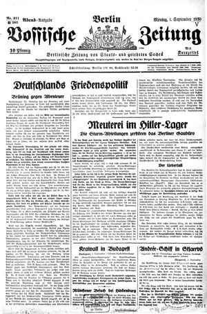 Vossische Zeitung vom 01.09.1930