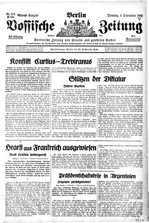 Vossische Zeitung vom 02.09.1930