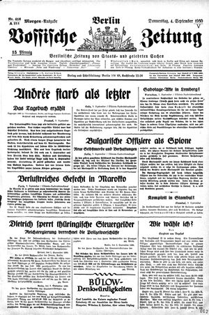 Vossische Zeitung vom 04.09.1930