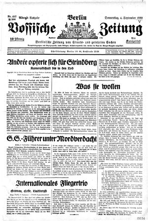 Vossische Zeitung vom 04.09.1930