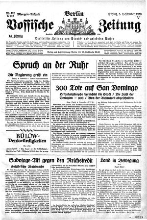 Vossische Zeitung vom 05.09.1930