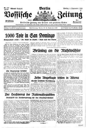 Vossische Zeitung vom 05.09.1930