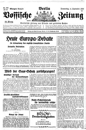 Vossische Zeitung vom 11.09.1930