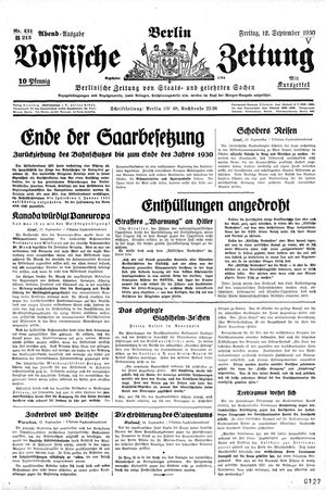 Vossische Zeitung vom 12.09.1930