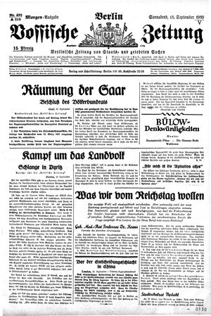 Vossische Zeitung vom 13.09.1930