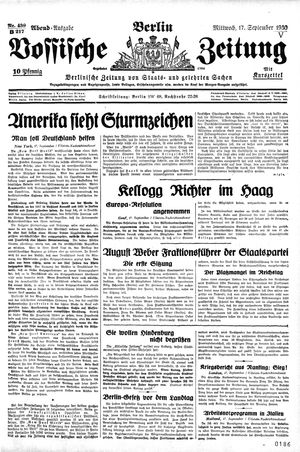 Vossische Zeitung vom 17.09.1930