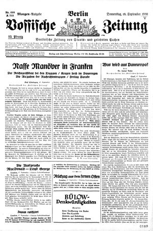 Vossische Zeitung vom 18.09.1930
