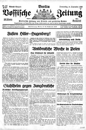 Vossische Zeitung vom 18.09.1930