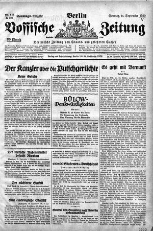 Vossische Zeitung vom 21.09.1930