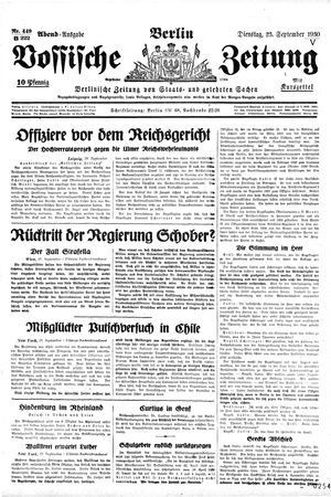 Vossische Zeitung on Sep 23, 1930