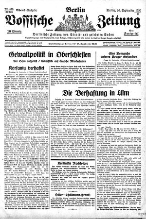 Vossische Zeitung vom 26.09.1930