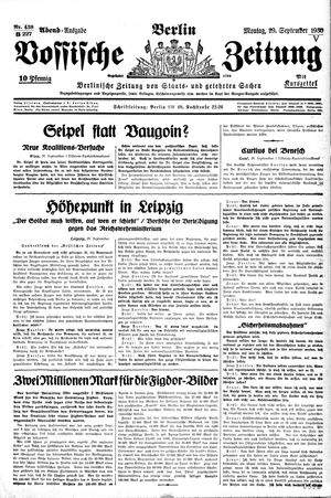 Vossische Zeitung vom 29.09.1930