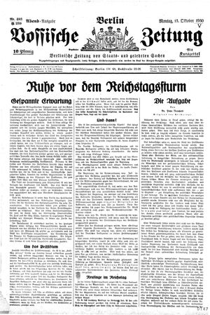 Vossische Zeitung vom 13.10.1930