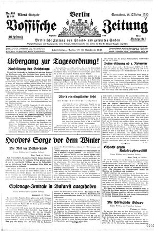 Vossische Zeitung vom 18.10.1930