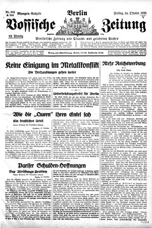 Vossische Zeitung vom 24.10.1930