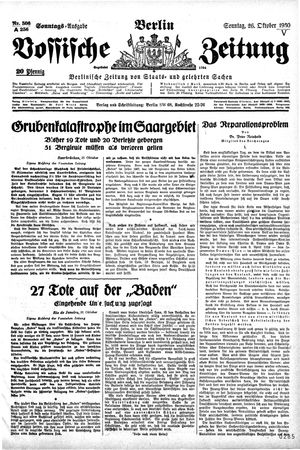 Vossische Zeitung vom 26.10.1930