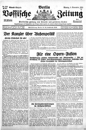 Vossische Zeitung vom 03.11.1930