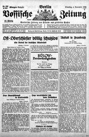 Vossische Zeitung vom 04.11.1930