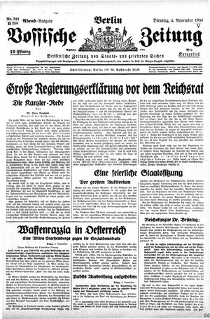 Vossische Zeitung vom 04.11.1930