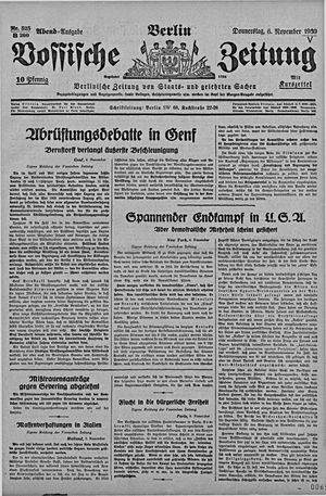 Vossische Zeitung vom 06.11.1930