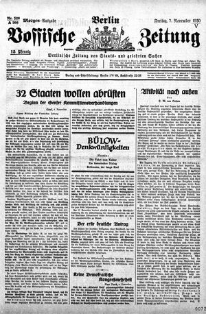 Vossische Zeitung vom 07.11.1930