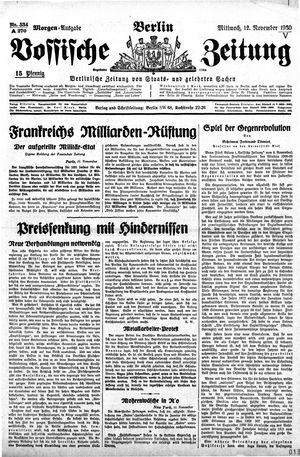 Vossische Zeitung on Nov 12, 1930
