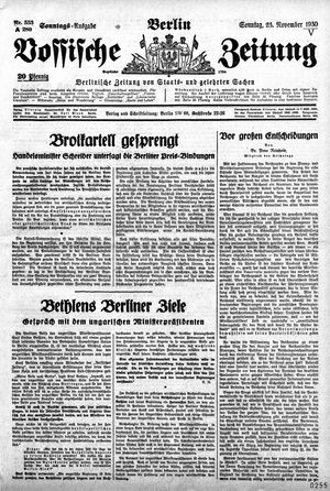 Vossische Zeitung vom 23.11.1930