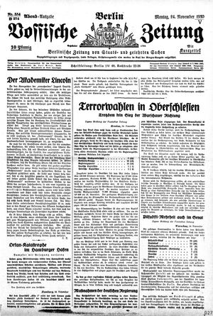 Vossische Zeitung vom 24.11.1930